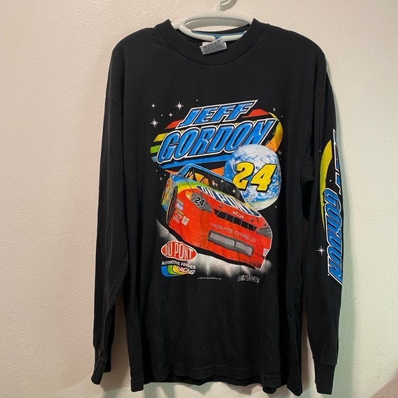 Jeff‎ Gordon 2000 Vintage Shirts Mens XL Made In USA Black LongSleeve Nascar - Picture 1 of 10
